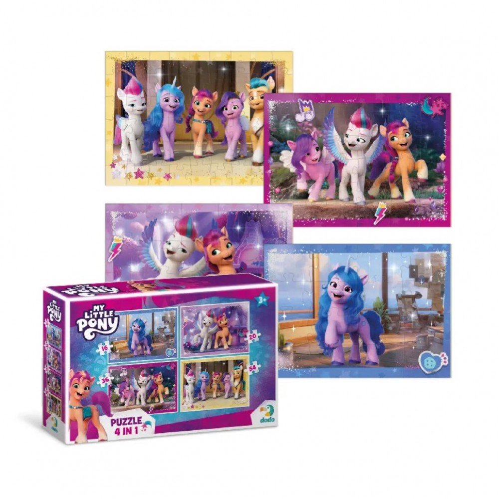 Детские Пазлы 4 в 1 My Little Pony "Новое поколение" DoDo 200389