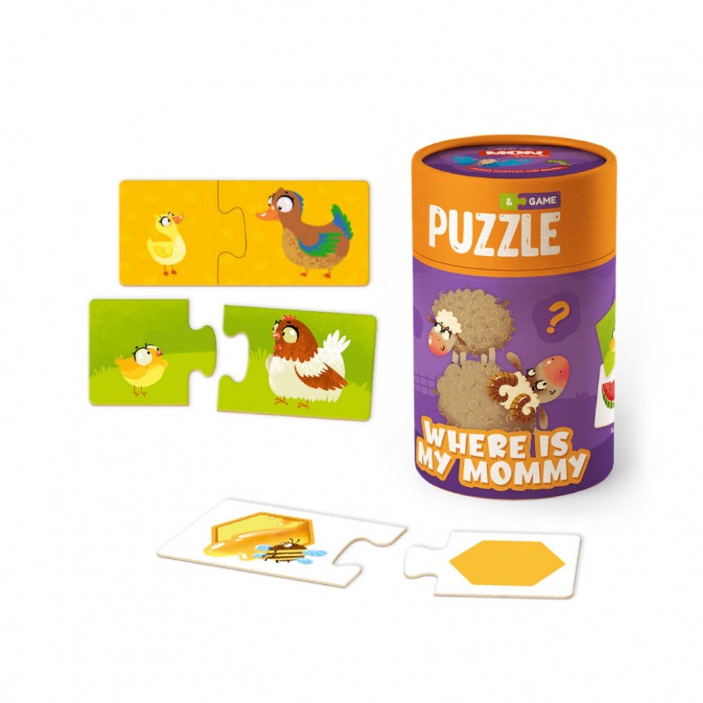 Детский пазл/игра Mon Puzzle "Где моя мама" 200101, 10 пазлов