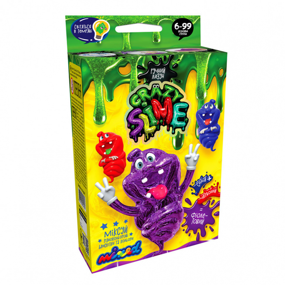 Безопасный образовательный набор для проведения опытов "Crazy Slime" SLM-02 Фиолетовый