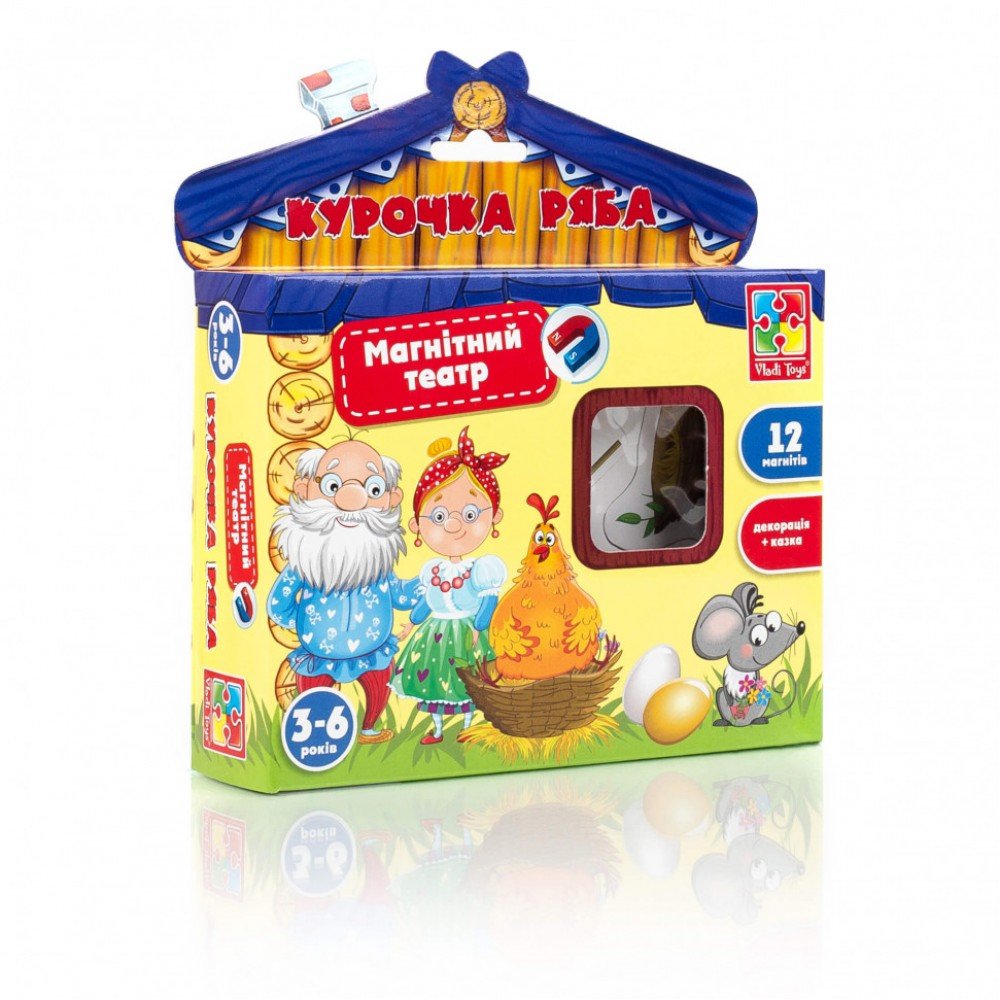 Детская игра настольная Магнитный театр VT3206 на укр языке "Курочка Ряба" VT3206-27 укр