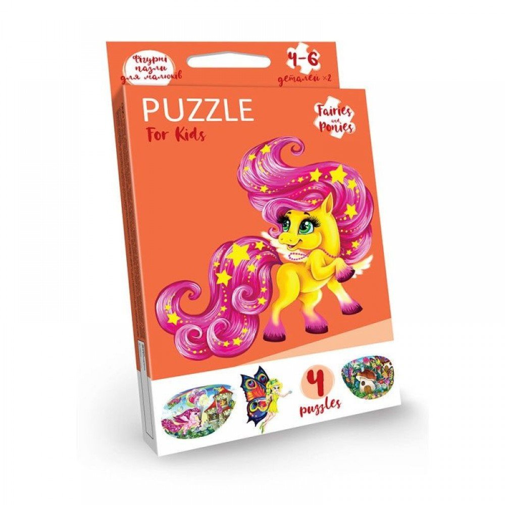 Детские развивающие пазлы "Puzzle For Kids" PFK-05-12, 2 картинки Единорог