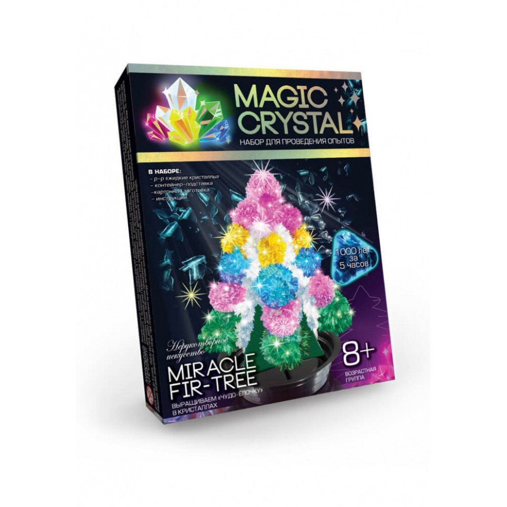 Детский набор для проведения опытов "MAGIC CRYSTAL" OMC-01 безопасный Чудо-ель