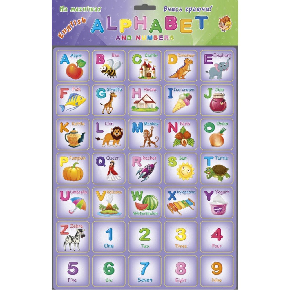 Детский обучающий плакат "Alphabet" 1168ATS англ азбука