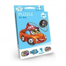 Детские развивающие пазлы "Puzzle For Kids" PFK-05-12, 2 картинки Машинка