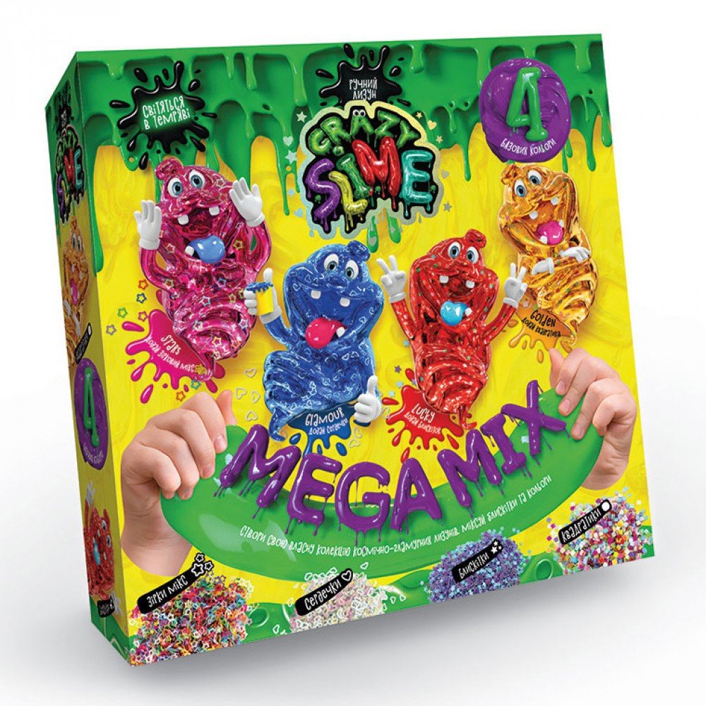 Детский набор для проведения опытов "Crazy Slime" SLM-03 4в1 укр SLM-03-02U
