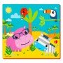 Мягкие пазлы "Бегемот и зебра" Vladi Toys VT1109-04, 25 эл