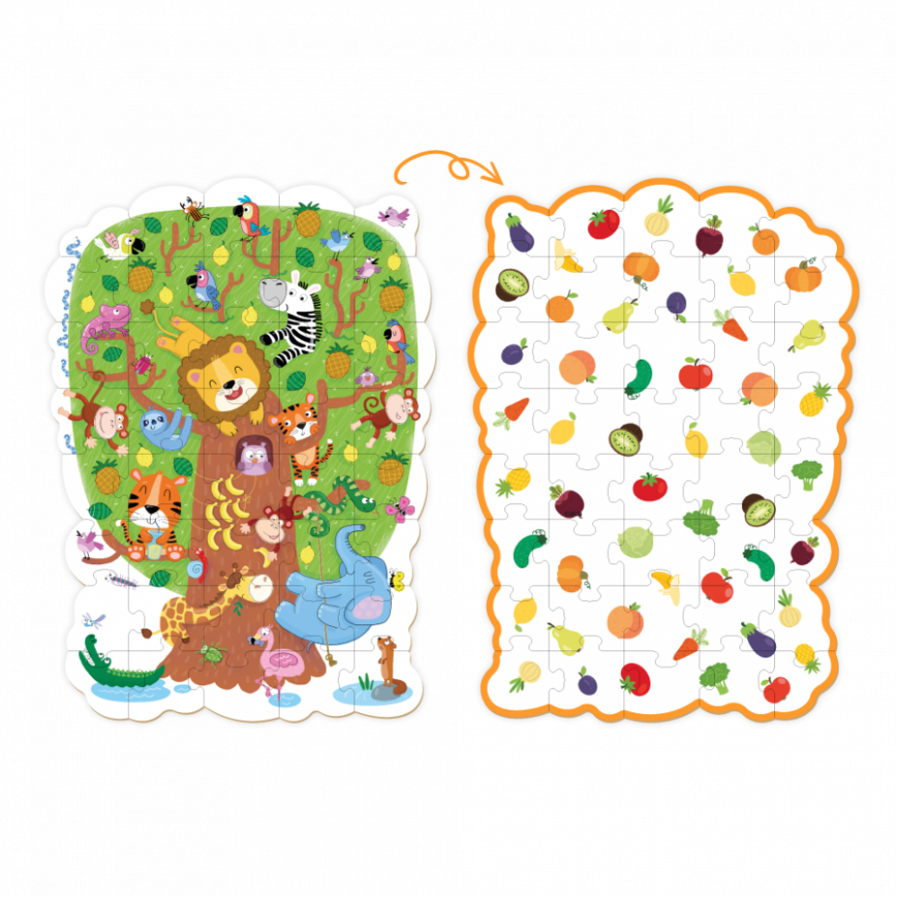 Детский пазл/игра Mon Puzzle "Волшебное дерево" 200115, 40 элементов