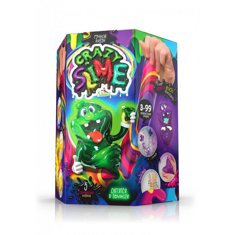 Безопасный набор для проведения опытов "Crazy Slime" SLM-01 для изготовления лизунов