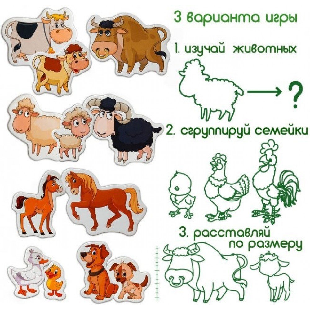Набор магнитов Magdum "Ферма семейки" ML4031-21 EN