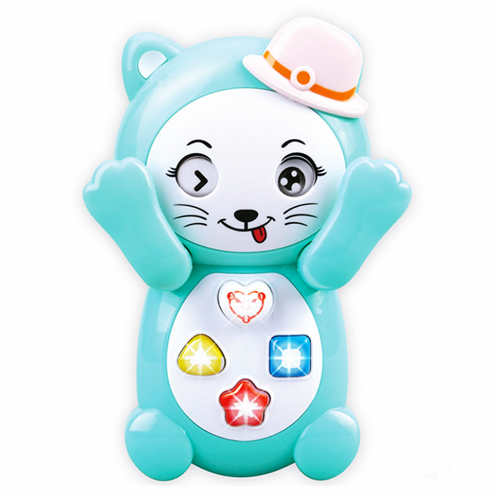 Детский интерактивный телефон ''Ау котик'' 7828 PLAY SMART на рус языке Turquoise