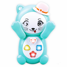 Детский интерактивный телефон ''Ау котик'' 7828 PLAY SMART на рус. языке Turquoise