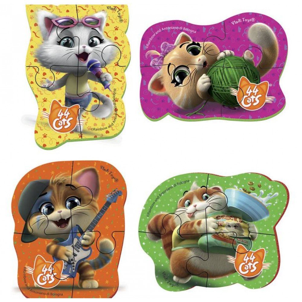 Настольная игра "Беби пазлы 44 Cats" VT1106-84, 4 картинки