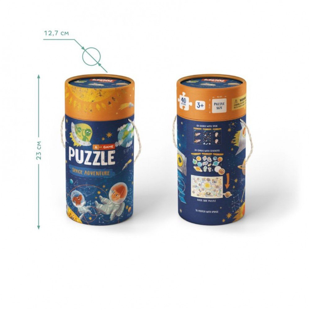 Детский пазл/игра Mon Puzzle "Космическое приключение" 200112, 40 элементов