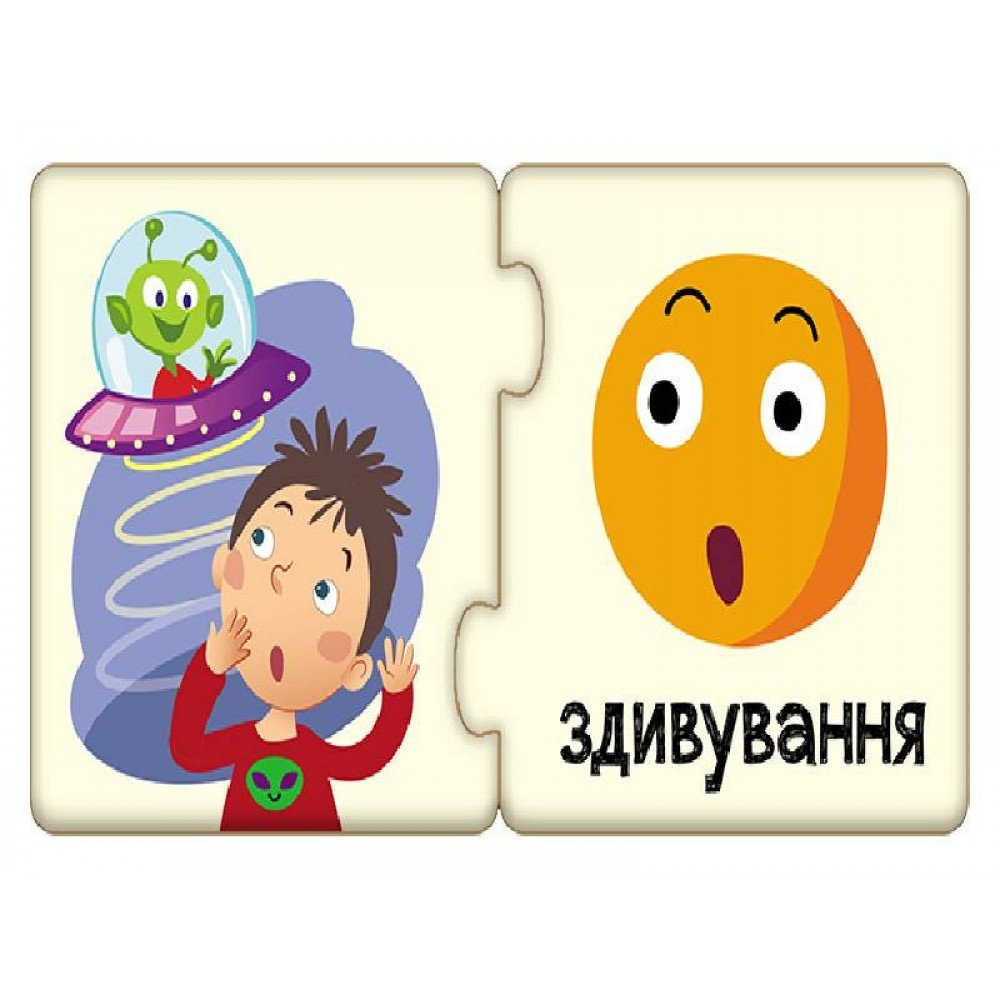 Детские пазлы-половинки "Эмоции" 1214006 на укр языке