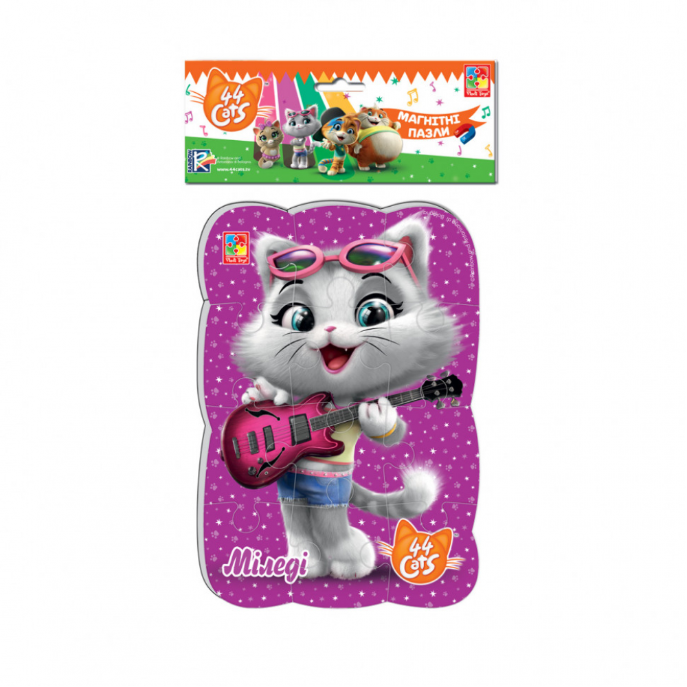 Пазлы магнитные А5 "44 Cats Миледи" VT3205-81 укр