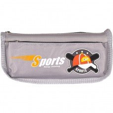 Детский пенал-косметичка 68020 "Sport CAP" 21,0х9,0х6,0см на молнии Серый