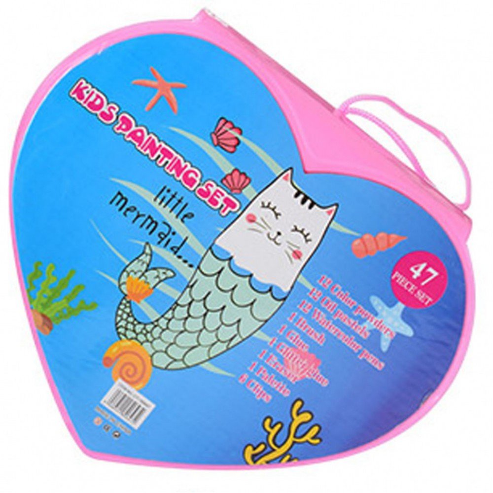Детский набор для творчества и рисования MK 3918-3 с красками Little Mermaid