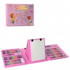 Детский творческий набор MK 4533 фломастеры, карандаши, краски 41х30х6 см Розовый