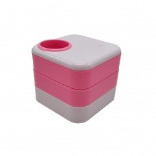 Стакан для ручек COLOR-IT 568 пластиковый 10х10х9 см (Розовый)