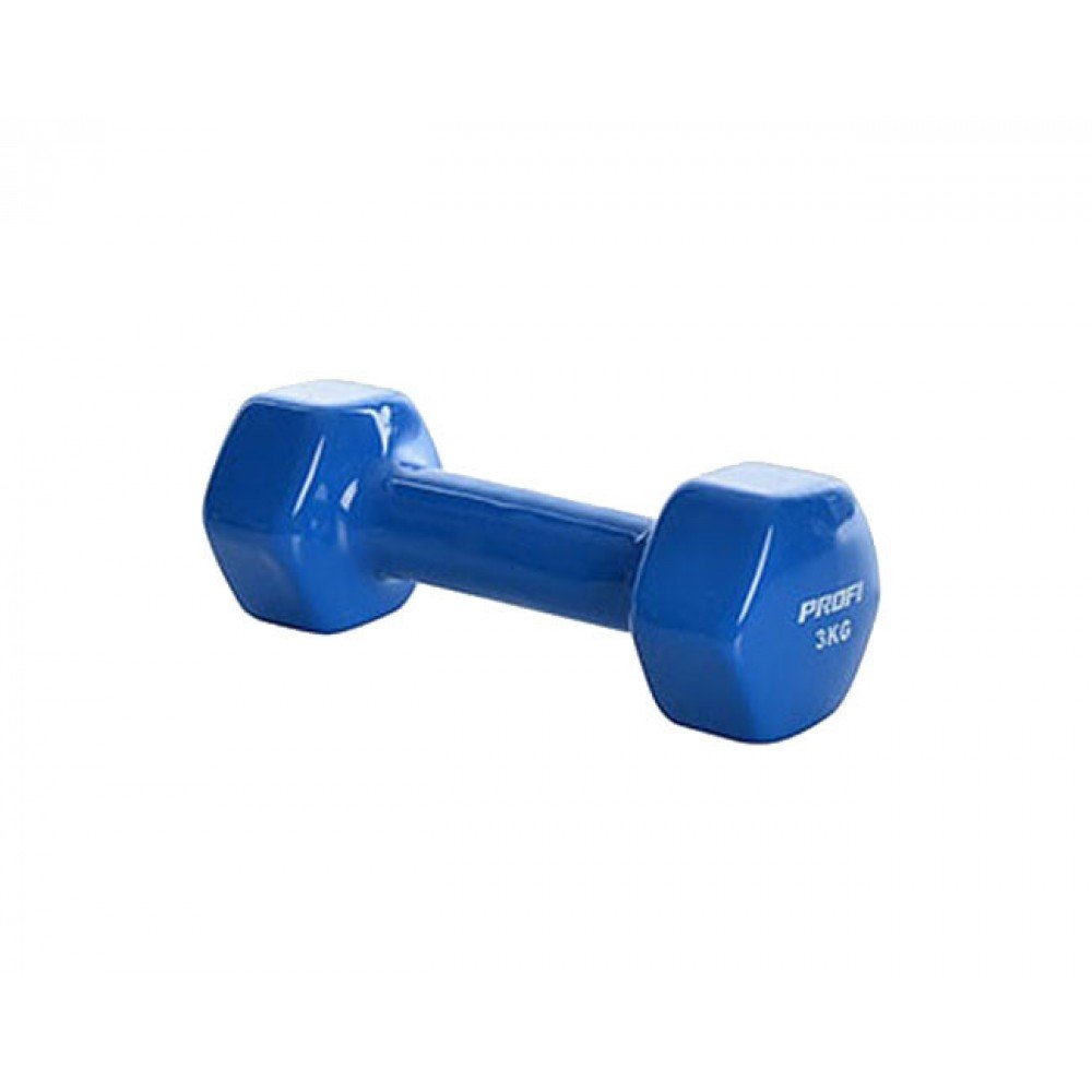 Гантель с виниловым покрытием Profi M 0291, 3кг Синий
