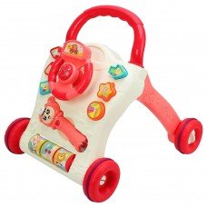 Детские ходунки-каталка Limo Toy 698-62-63 с музыкой и светом (Розовый)