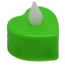 Декоративная свеча "Сердце" CX-19 LED, 3см (Зеленый)