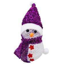 Ночник новогодний "Снеговичок" СХ-4-06 LED 15 см, фиолетовый