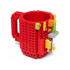Klockowy kubek + klocki lego czerwony