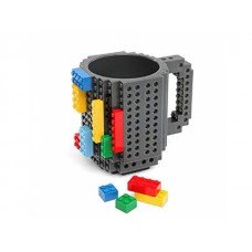 Klockowy kubek + klocki lego szary