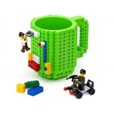 Klockowy kubek + klocki lego zielony