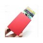 Aluminiowy Cienki Portfel RFID Etui Karty czerwony