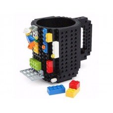 Klockowy kubek + klocki lego czarny