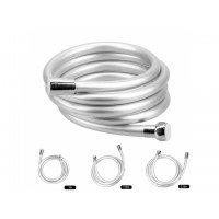 Wąż prysznicowy PCV 360° srebrny GUMOWY GŁADKI 200