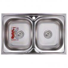 Мойка кухонная ZERIX Z8050D-08-180E satin ZM0569 