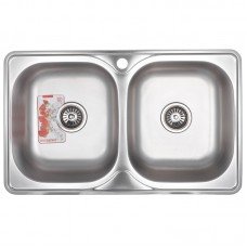 Мойка кухонная ZERIX Z7848D-08-180MD DOUBLE micro decor ZS0579 