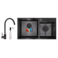 Набор MIXXUS SET-7843D-220x1 0-PVD мойка, смеситель, диспенсер MX0585 