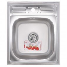 Кухонная мойка накладная ZERIX Z5060-06-160E satin ZX1611 