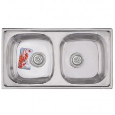 Мойка кухонная HAIBA 78x43 DOUBLE polish HB0568 