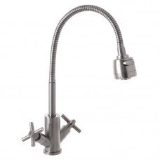 Кухонный смеситель с гибким изливом MIXXUS DVE 011 SS2823 
