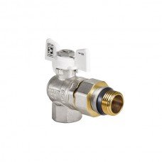 Кран с американкой 1/2" "антипротечка" KOER KR 228 W-Gi угловой белый KR0195 