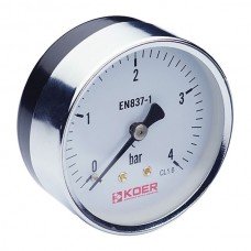 Манометр аксиальный KOER KM 611A 0-4 bar , D=63мм, 1/4" KR0210 