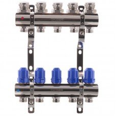 Коллекторный блок с термостатич клапанами KOER KR 1100-05 1”x5 WAYS KR2631 