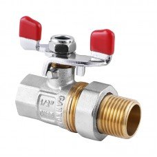 Кран с американкой 1/2" красный СК ART 400 SK0024 
