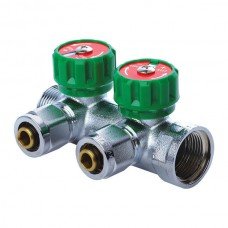 Коллектор вентильный с фитингом KOER KR 1121-2 3/4”x2 WAYS KR2650 