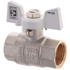 Кран шаровый KOER 1/2" ГГБ KR 217 W белый KR0177 