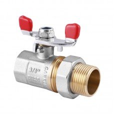 Кран с американкой 3/4" красный СК ART 400 WP0082 