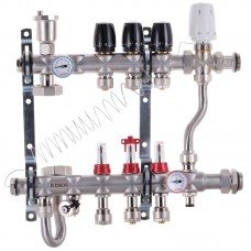 Коллектор со встроенным смесит узлом KOER KR S1013-3 1"х3 SUS304 и евроконусами 3/4-16 KR2946 