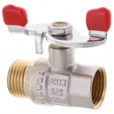 Кран шаровый WATERPRO 1/2" ГШБ стальная бабочка WP2907 