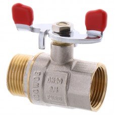 Кран шаровый WATERPRO 3/4" ГШБ стальная бабочка WP2908 