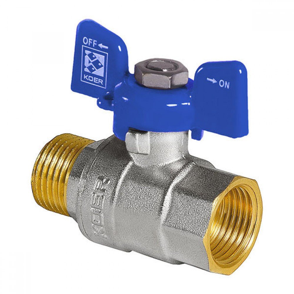 Кран шаровый KOER 3/4" ГШБ (KR.218.B) синий (KR2723)